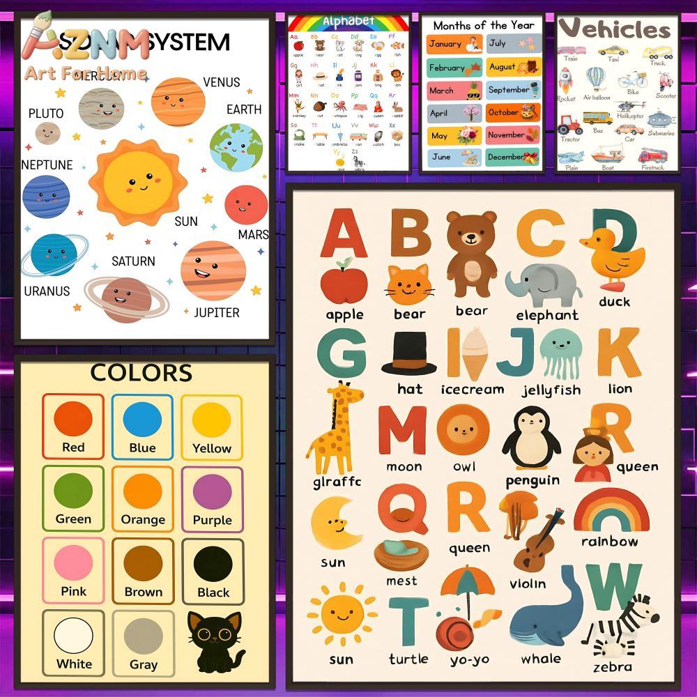 Kids No Education - AZNM Kids Educational Canvas Wall Art