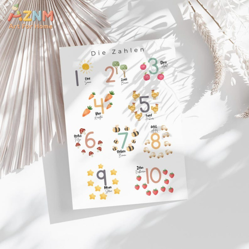 AZNM German Alphabet Numbers C - Kids No Education recension och pris
