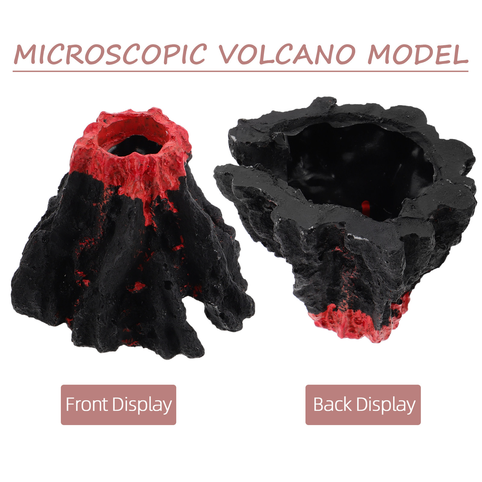 2Pcs Realistic Resin Volcano S - Science Kit Volcano recension och pris